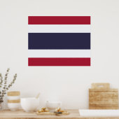 Thaise vlag (Thailand) Poster (Keuken)