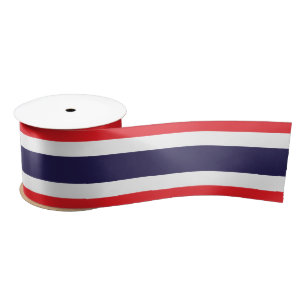 Thaise vlag & Thailand, reizen, vakantie/sport Satijnen Lint