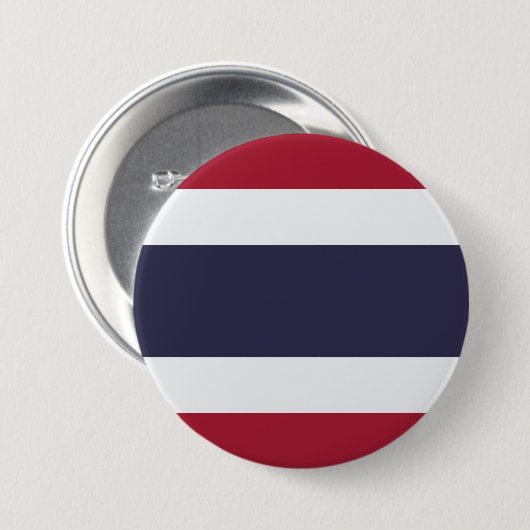 Thaise vlag (Thailand) Ronde Button 7,6 Cm (Voorkant /achterkant)