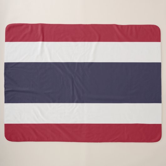 Thaise vlag (Thailand) Sherpa Deken (Voorkant (horizontaal))