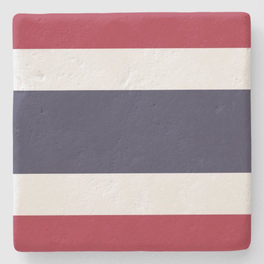 Thaise vlag (Thailand) Stenen Onderzetter (Voorkant)