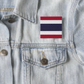 Thaise vlag (Thailand) Vierkante Button 5,1 Cm (In situ)