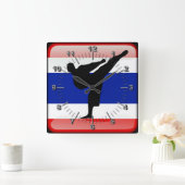 Thaise vlag vierkante klok (Huis)
