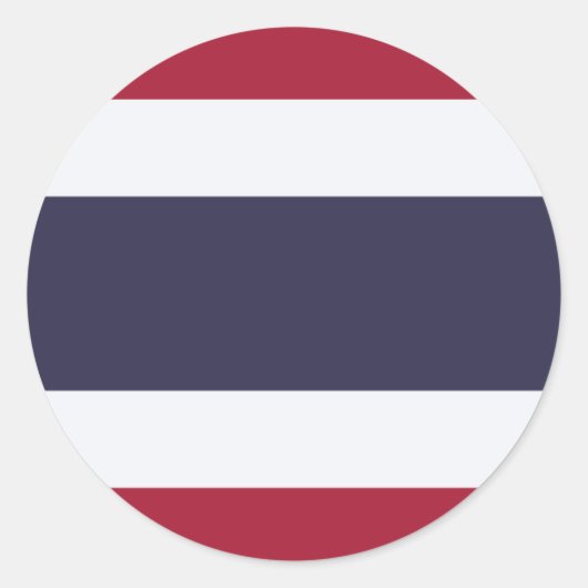 Thaise vlag, Vlag van Thailand Ronde Sticker (Voorkant)