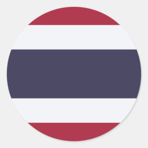 Thaise vlag, Vlag van Thailand Ronde Sticker