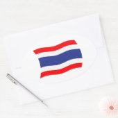 Thaise vlaggen ovale sticker (Envelop)
