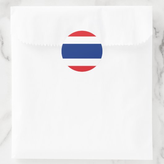 Thaise vlaggen ronde sticker (Tas)