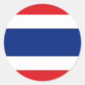 Thaise vlaggen ronde sticker (Voorkant)