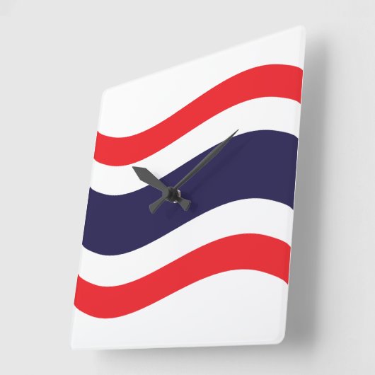 Thaise vlaggolven vierkante klok (Hoek)