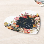 Thak You Wedding  sinaasappel bloem ontwerp Kartonnen Onderzetters (Gekanteld)