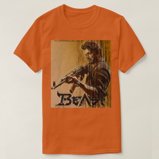 Thalapathie Vijay beest illustratie 5 T-shirt (Design voorkant)