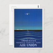 Thalassa France Vintage Travel Poster 1927 Briefkaart (Voorkant / Achterkant)