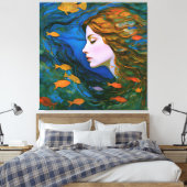 "Thalassa" - Vrouwen in het water Canvas Afdruk (Insitu (Slaapkamer))