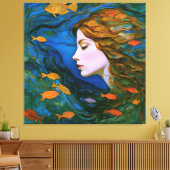 "Thalassa" - Vrouwen in het water Canvas Afdruk (Insitu (Woonkamer))