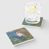 “Thalassa” - Vrouwen in water Stenen Onderzetter (Zijkant)