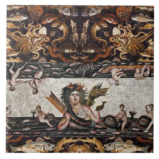 THALASSA ZEE GODIN, SLANGENDRAAK, DOLFIJNEN, VISSE TEGELTJE (Voorkant)