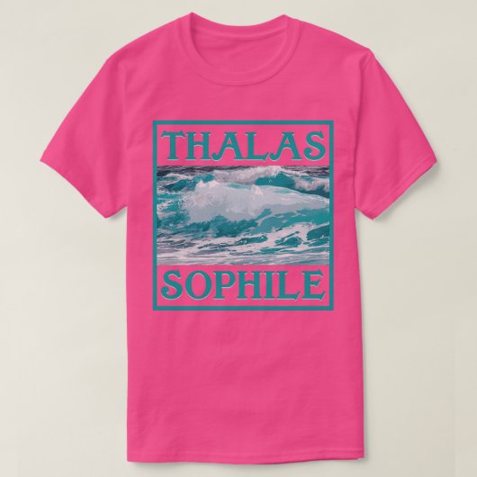 THALASSOPHILE ZEE OCEAN MARITIME WAVES T-SHIRT (Design voorkant)