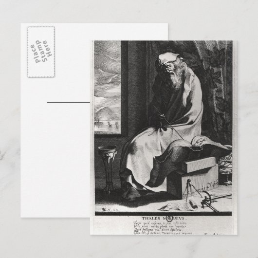 Thales of Miletus Briefkaart (Voorkant / Achterkant)