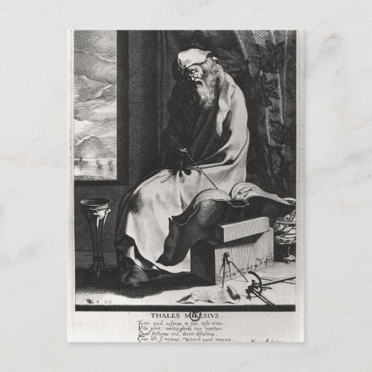 Thales of Miletus Briefkaart (Voorkant)