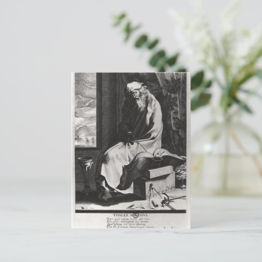 Thales of Miletus Briefkaart (Staand voorkant)