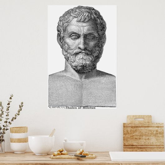 Thales of Miletus/Griekse filosoof / Poster (Keuken)