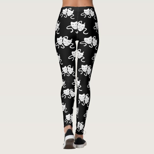 Thalia en Melpomene (Laughing and Weeping Mask) Leggings (Achterkant)