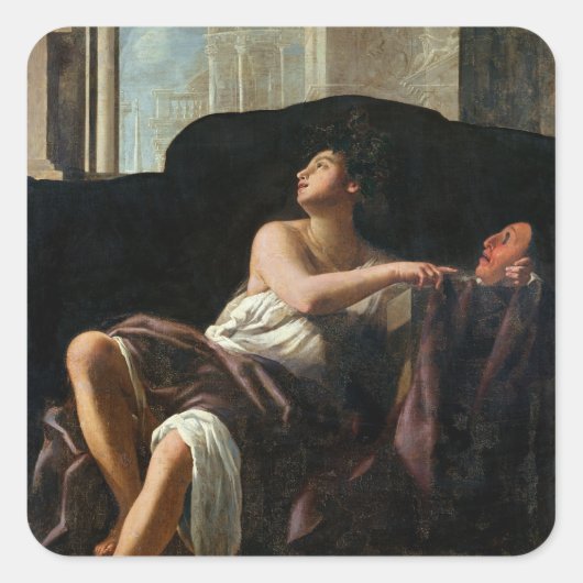 Thalia, Muse of Comedy Vierkante Sticker (Voorkant)