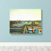 Thames Gateway Windows Canvas Afdruk (Insitu (Houten vloer))