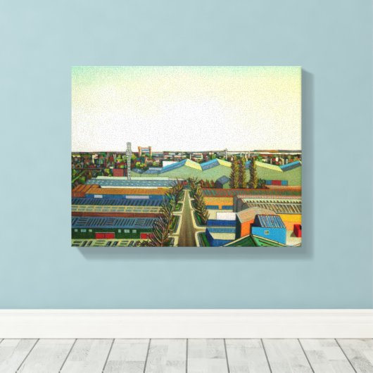 Thames Gateway Windows Canvas Afdruk (Insitu (Houten vloer))