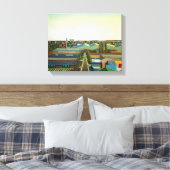 Thames Gateway Windows Canvas Afdruk (Insitu (Slaapkamer))
