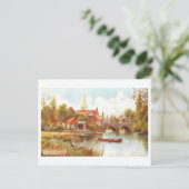 Thames in het Abingdon Briefkaart (Staand voorkant)