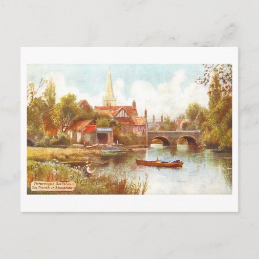 Thames in het Abingdon Briefkaart (Voorkant)