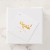 Thames London Painted Landscape Ink Art Wedding Bedankjes Labels (Met doos)