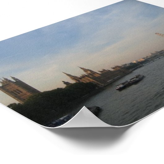 Thames River, Londen; oktober 2005 Poster (Hoek)