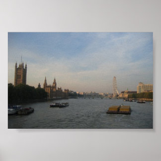 Thames River, Londen; oktober 2005 Poster