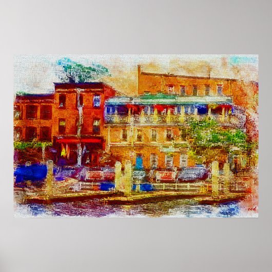 Thames Street, Fells Point, Baltimore, Maryland Poster (Voorkant)