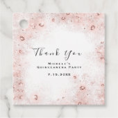 Than You Bridal 16th Quinceanera White Confetti Bedankjes Labels (Voorkant)