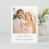 "Than You" Elegant Pastel Modern Bedankkaart (Staand voorkant)