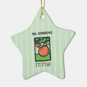 Thandler, leraar bedankt, Apple Keramisch Ornament (Links)