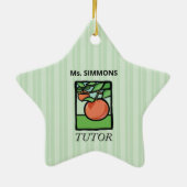 Thandler, leraar bedankt, Apple Keramisch Ornament (Achterkant)