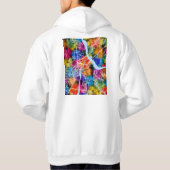 Thane Maharashtra Kaart Hoodie (Achterkant)