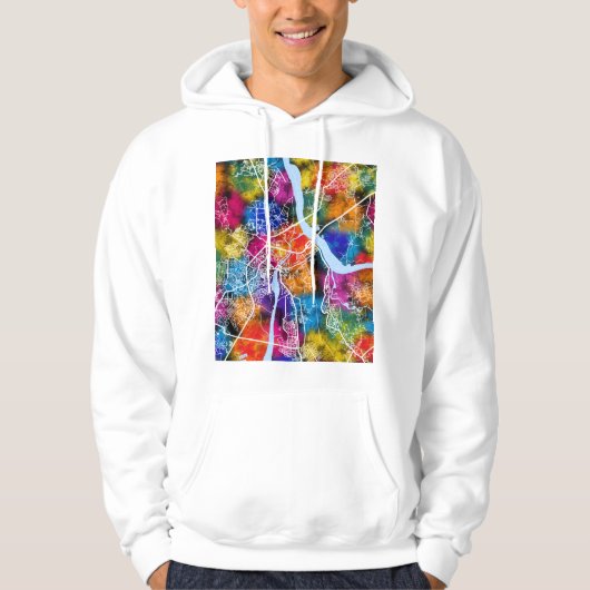 Thane Maharashtra Kaart Hoodie (Voorkant)