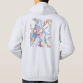 Thane Maharashtra Kaart Hoodie (Achterkant)