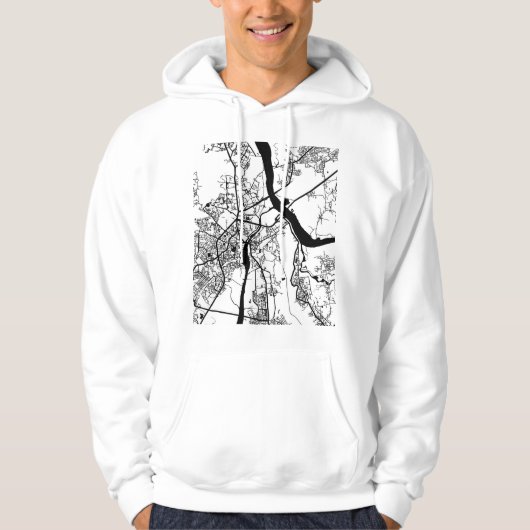Thane Maharashtra Kaart Hoodie (Voorkant)