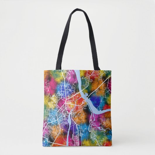 Thane Maharashtra Kaart Tote Bag (Voorkant)