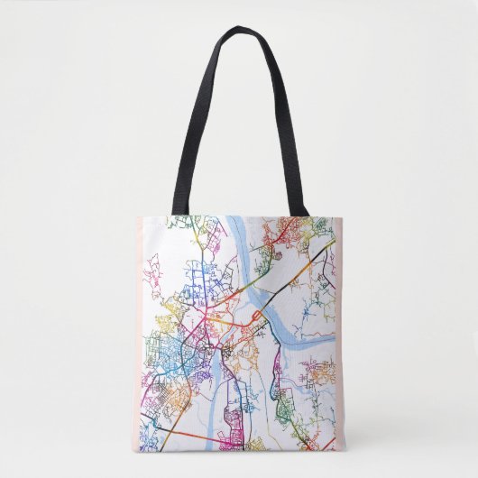 Thane Maharashtra Kaart Tote Bag (Voorkant)