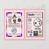 Thanelen Tovenaar - Thallium Element Briefkaart (Achterkant)