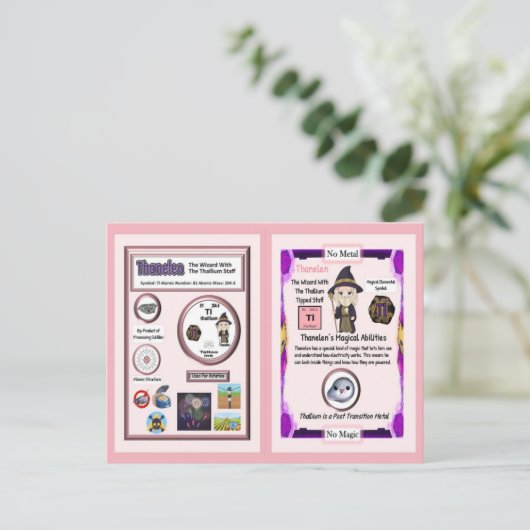Thanelen Tovenaar - Thallium Element Briefkaart (Staand voorkant)