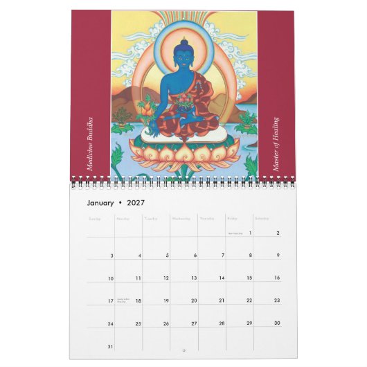 Thangka Art Calendar 2013 Kalender (Jan 2027)