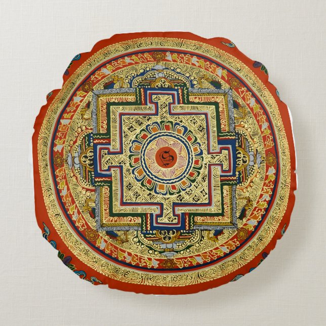 Thangka Rond Kussen (Voorkant)